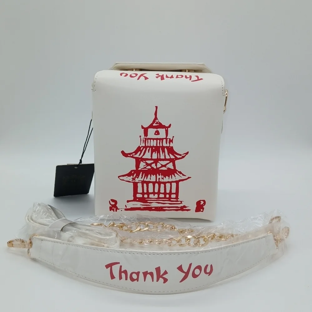 Chinese Takeout Faux Leather Crossbody/Shoulder Handbag​​